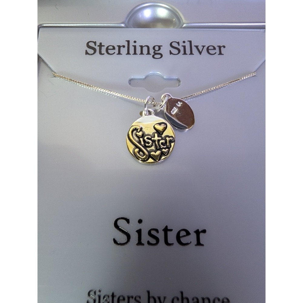 SISTER LA Rocks Sterling silver necklace hearts Charms With Gift Box - Picture 3 of 5
